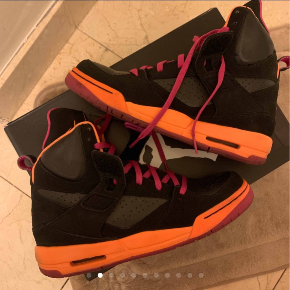 Jordan Flight 45 High GS - orange pink black